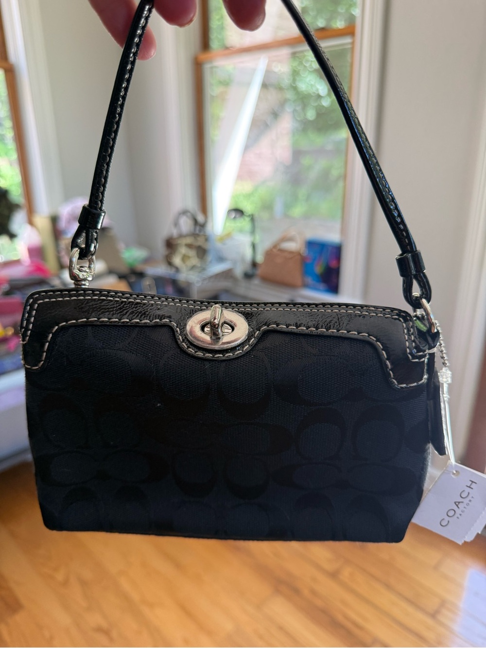 Coach Viral Y2K Signature Turnlock Mini Bag Black Jacquard NWT VIRTUAL